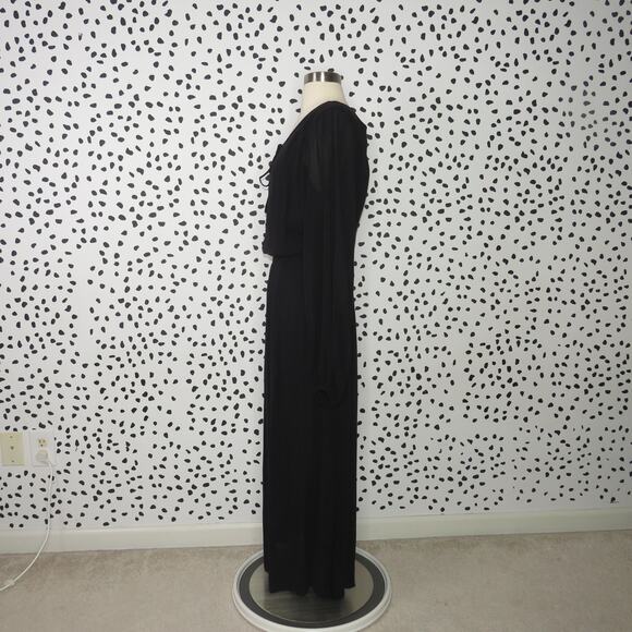 Free People Black Say You Love Me Midi Long Sleeve Dress - Picture 5 of 11